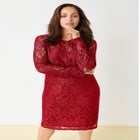 Stretch Lace Shift Dress image number null