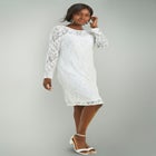 Stretch Lace Shift Dress image number null