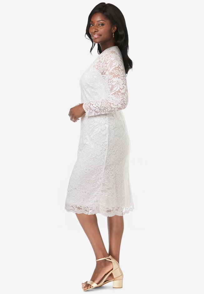 Stretch Lace Shift Dress image number 2