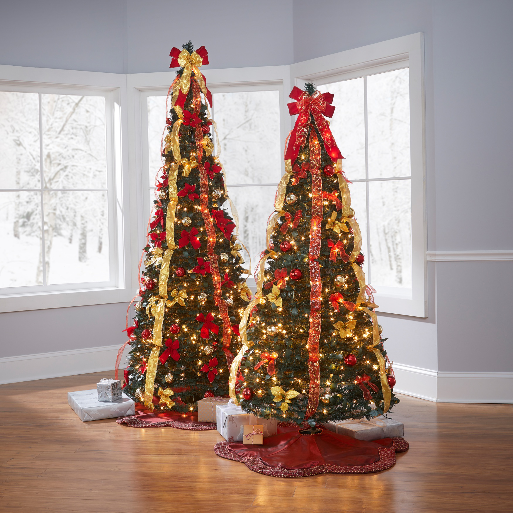 Fully Decorated Pre-Lit 6-Ft. Pop-Up Christmas Tree, 