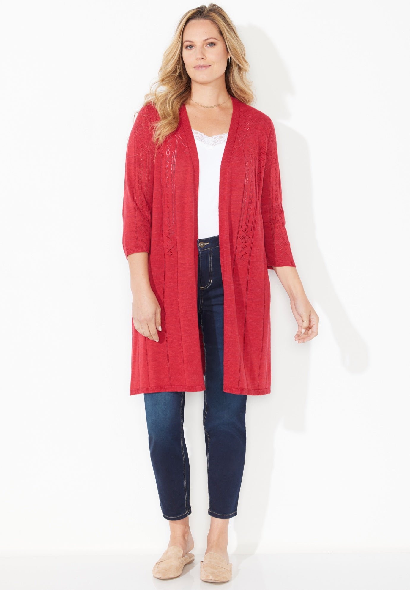 Pointelle Stitch Cardigan Catherines