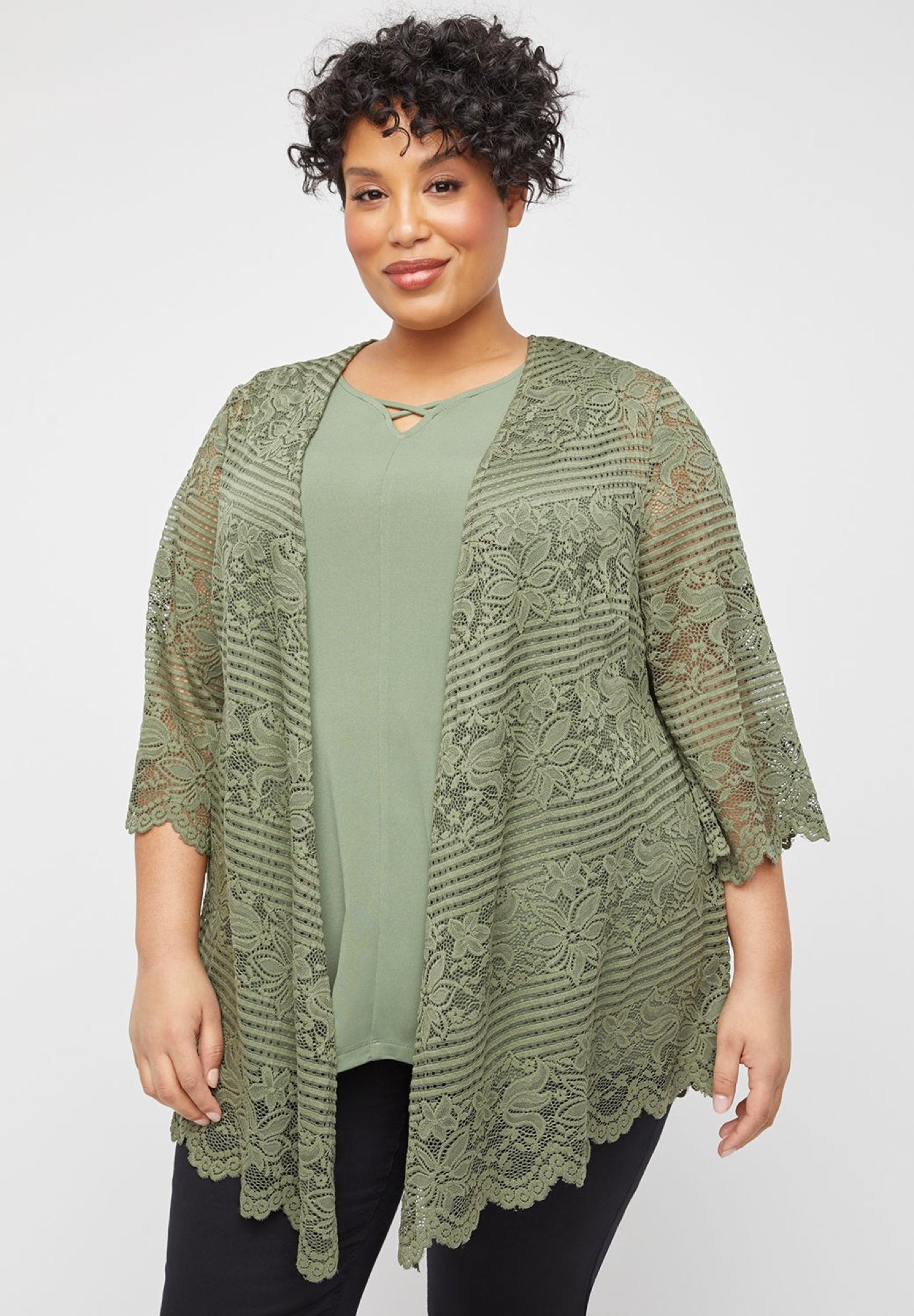 Lace Bliss Overpiece - Relaxed & Elegant Look | Catherines