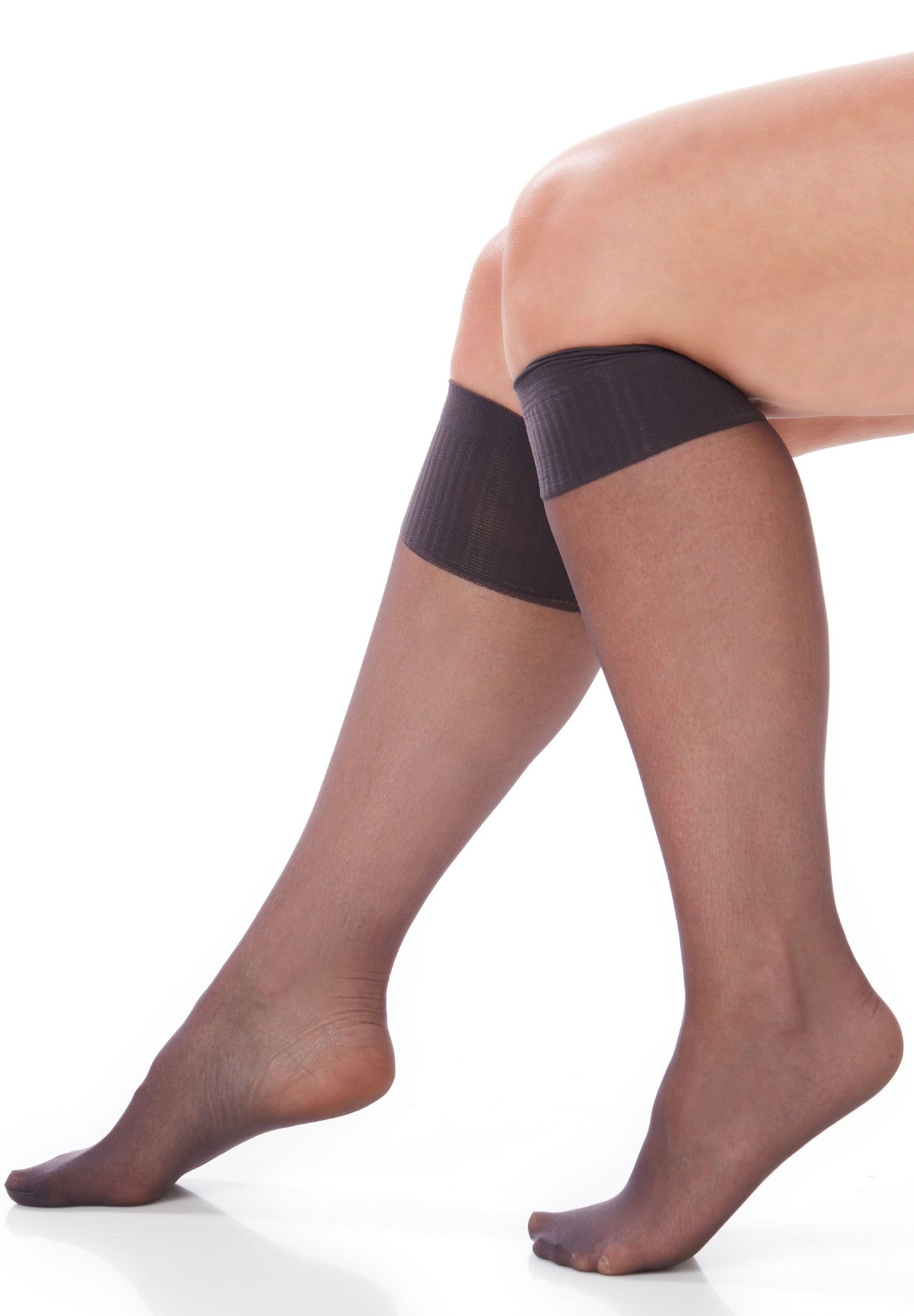 Women's knee outlet high nylon stockings