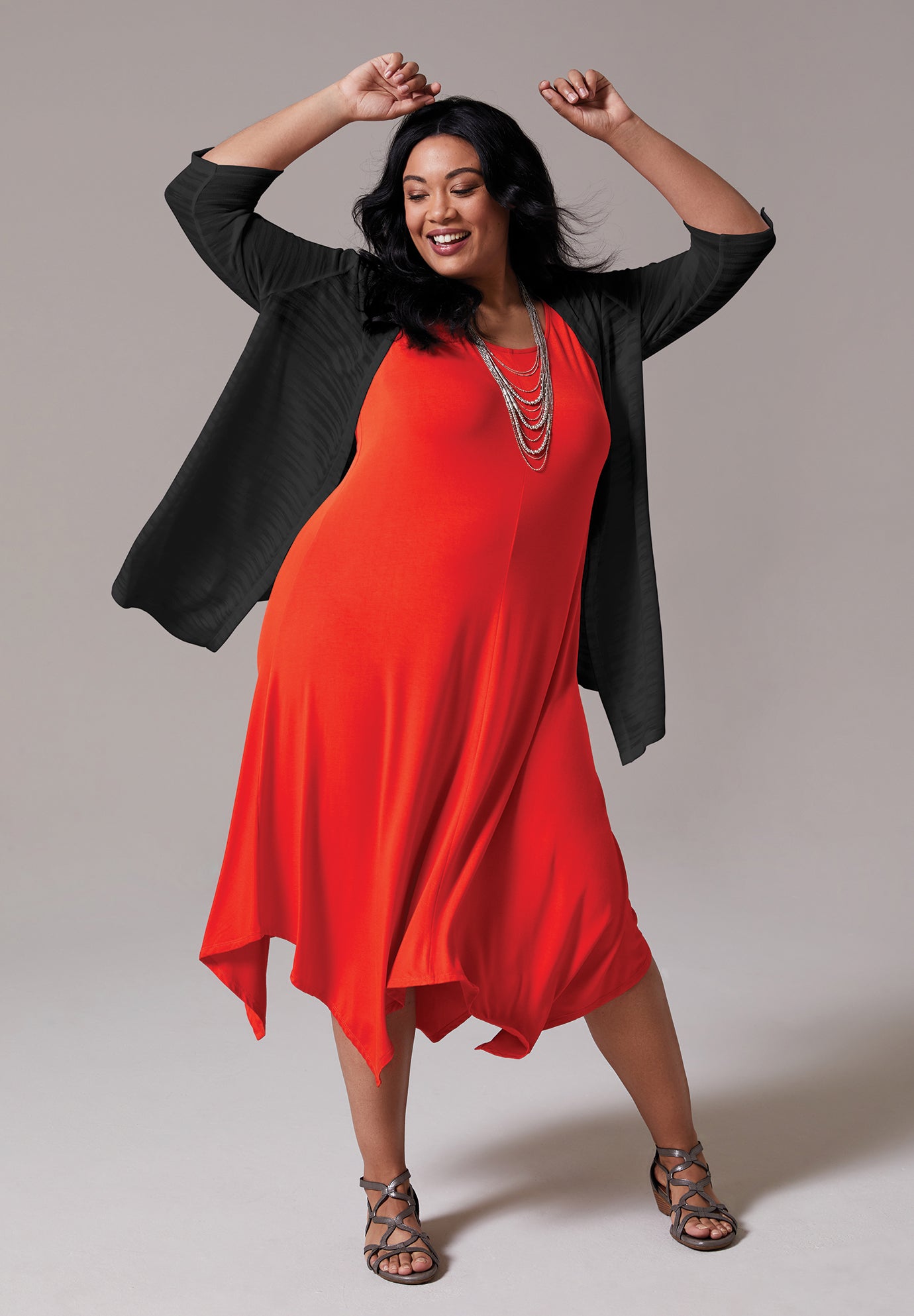 a line midi dress plus size