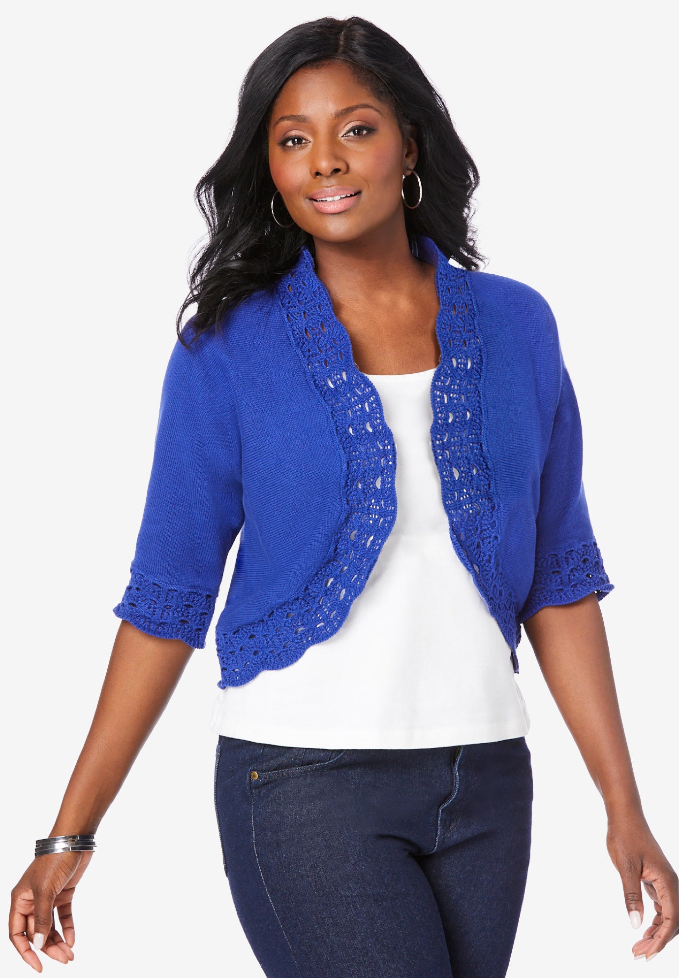 Crochet Trim Shrug | Catherine's