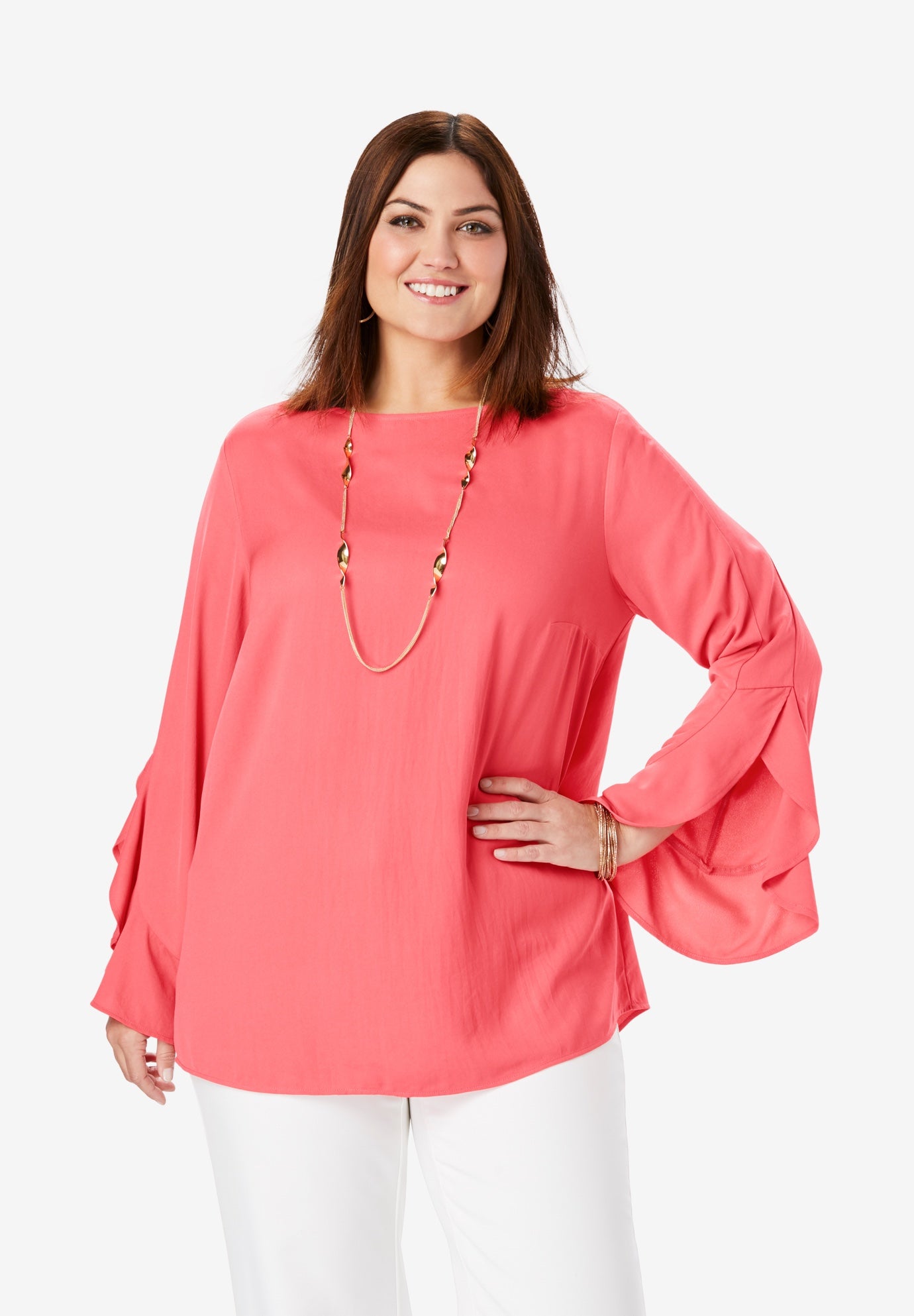 small ruffle sleeves
