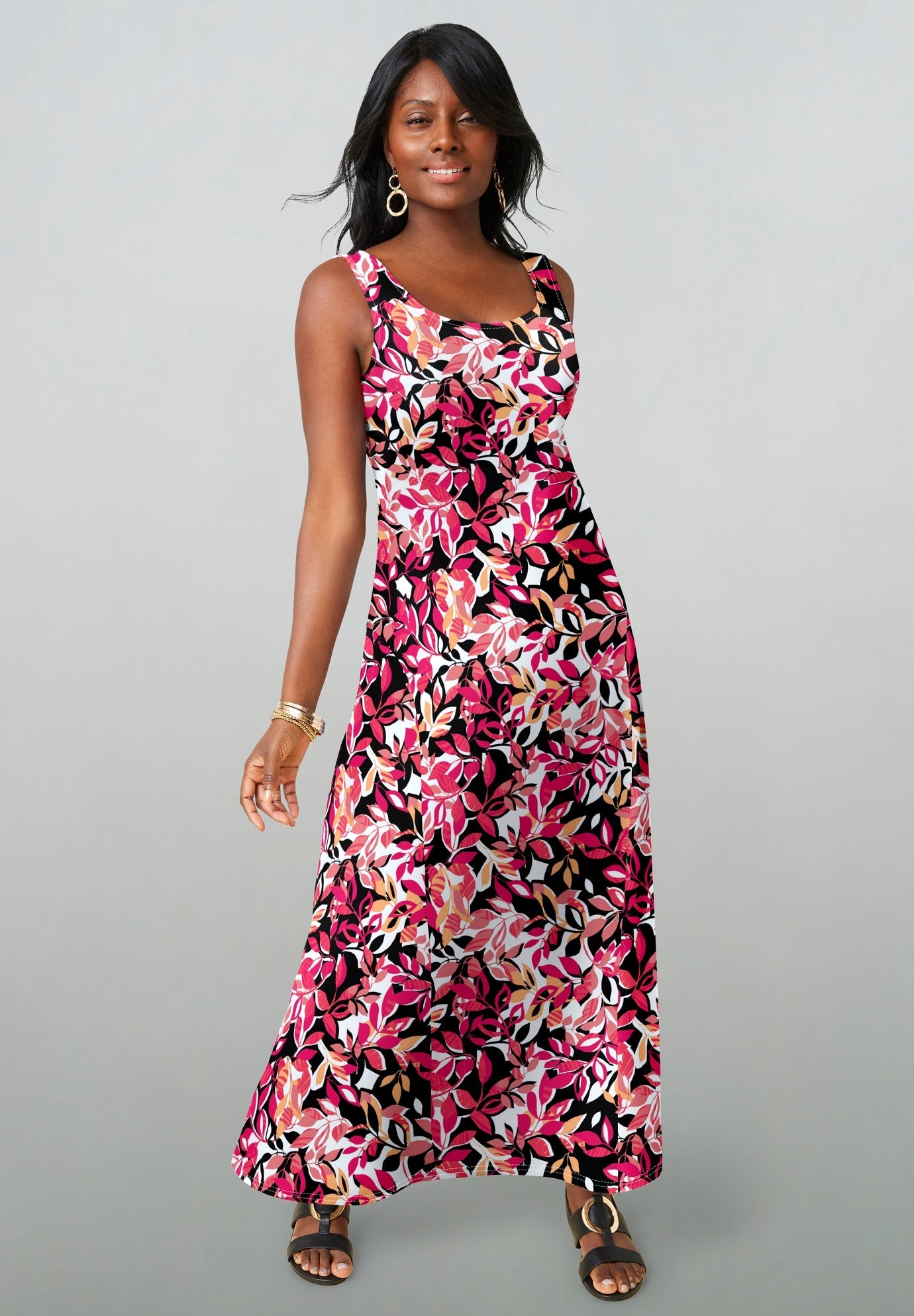 black and white maxi dress plus size Final Sale Plus Size Halter Maxi Dress in Black & White