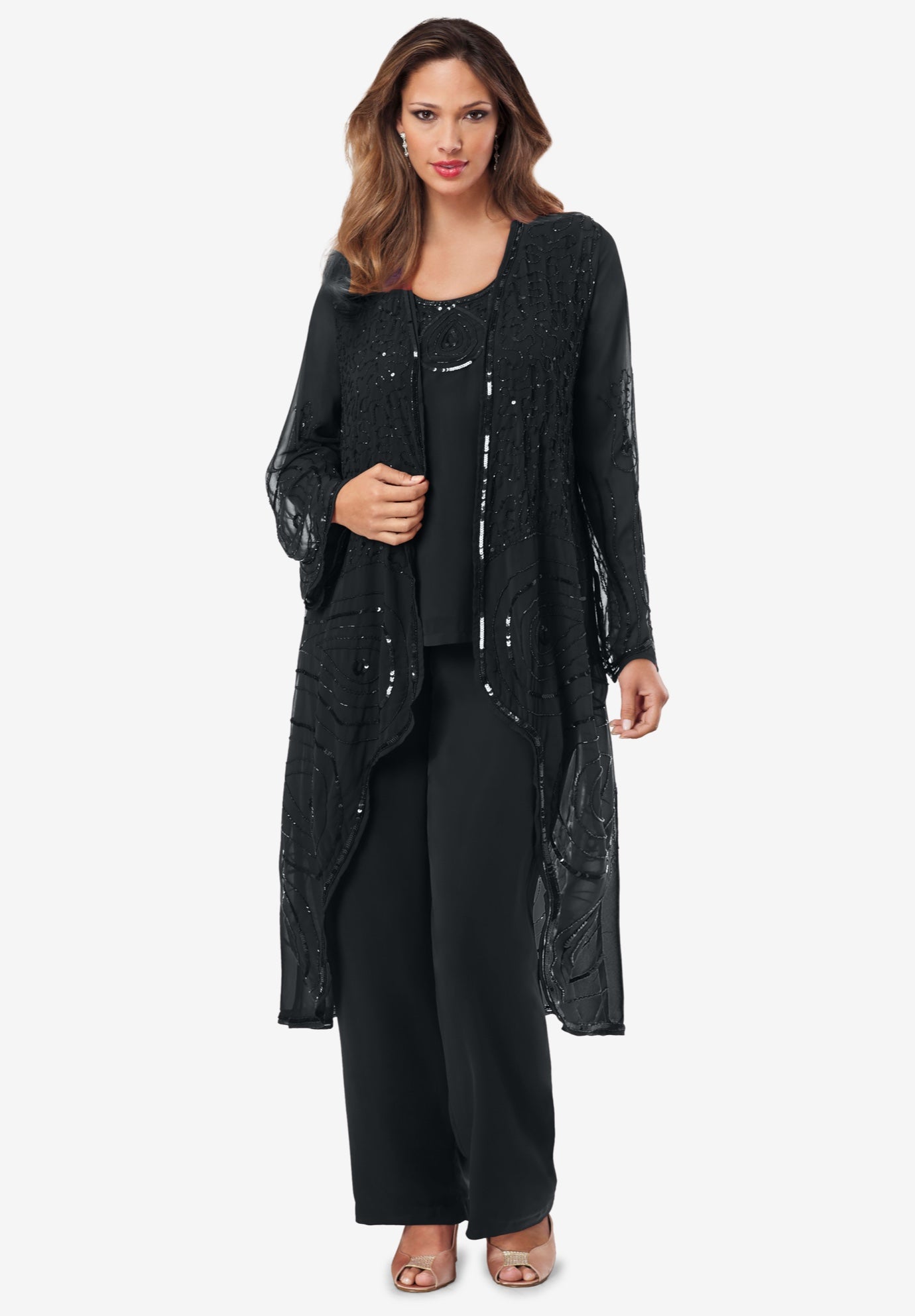 catherines evening shine pantsuit