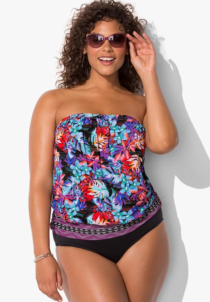 Bandeau Blouson Tankini Set Catherines