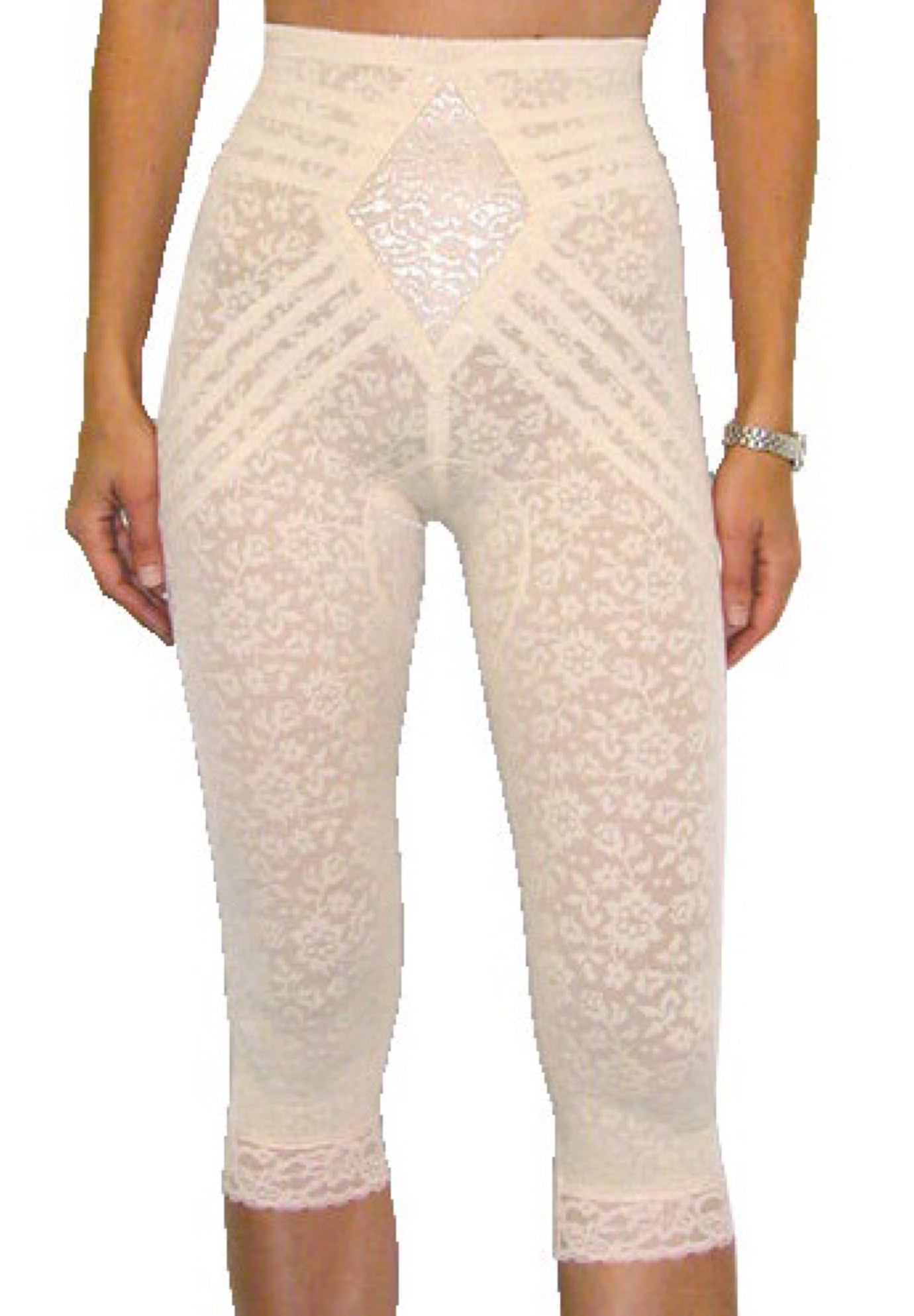 Lacette Capri Pant Liner w/ Contour Bands, Black | Catherines