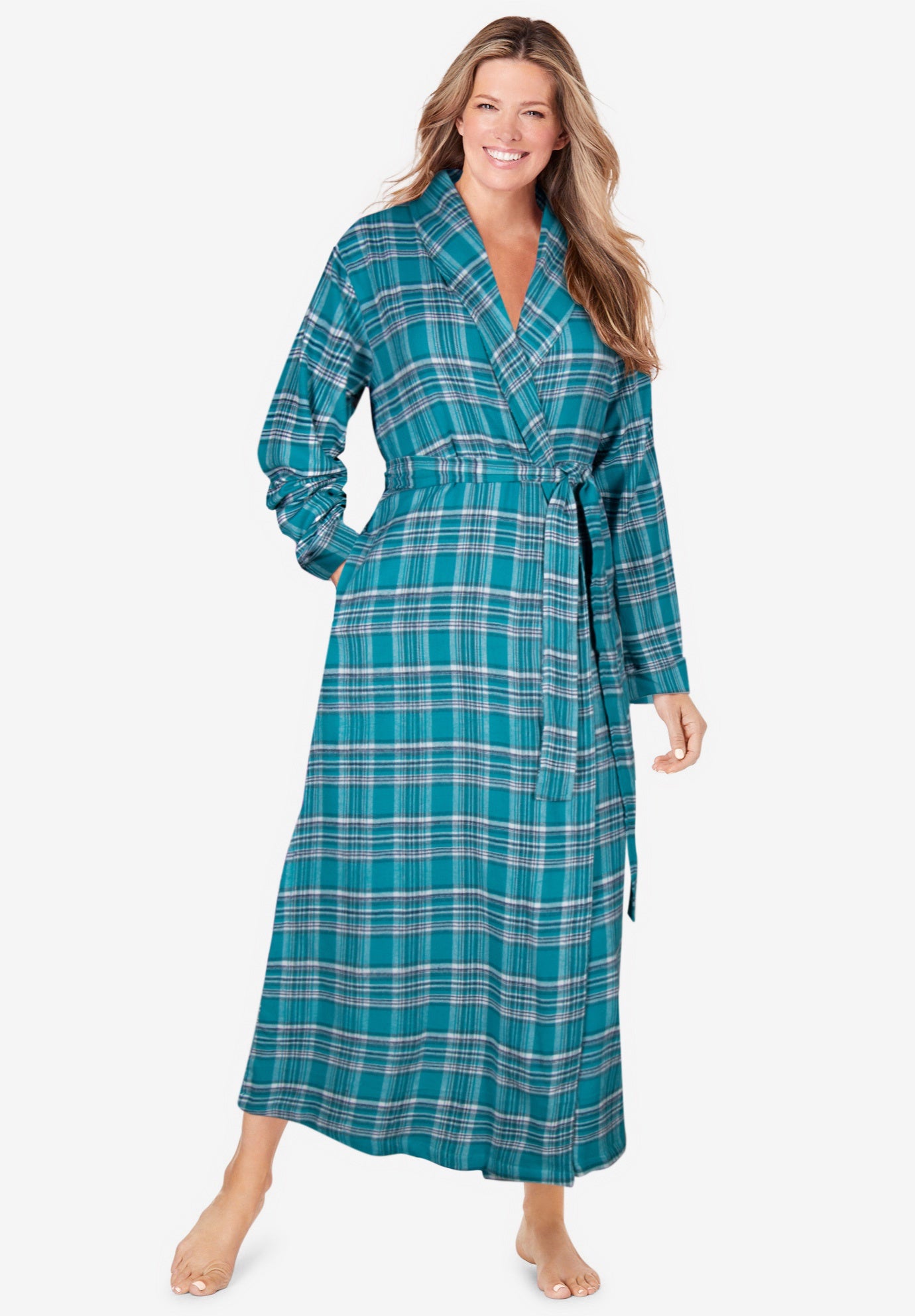 Long Flannel Robe | Catherines