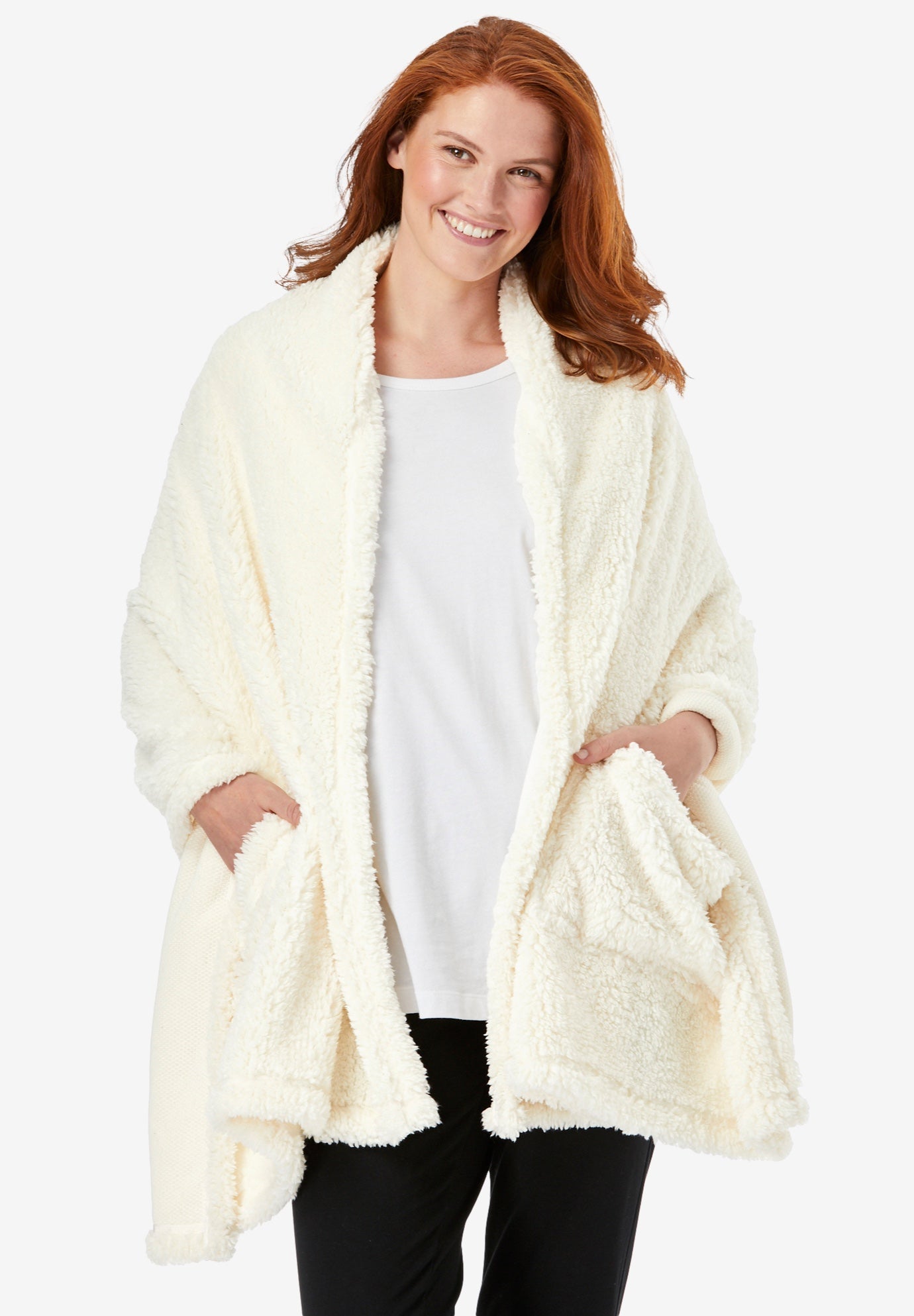 sherpa wrap cardigan