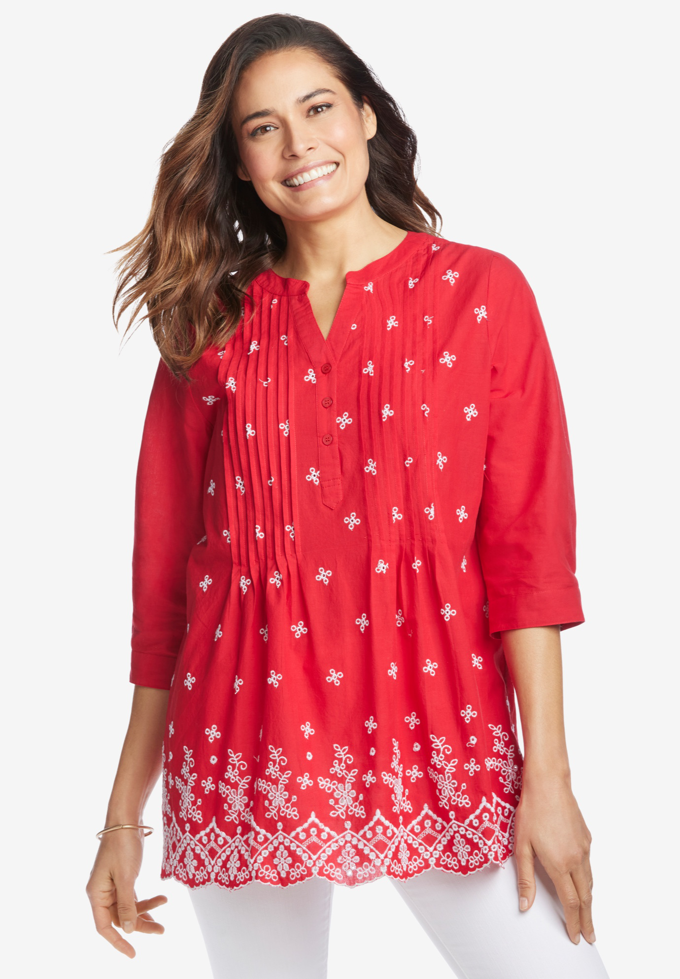 Embroidered Cotton Tunic | Catherine's