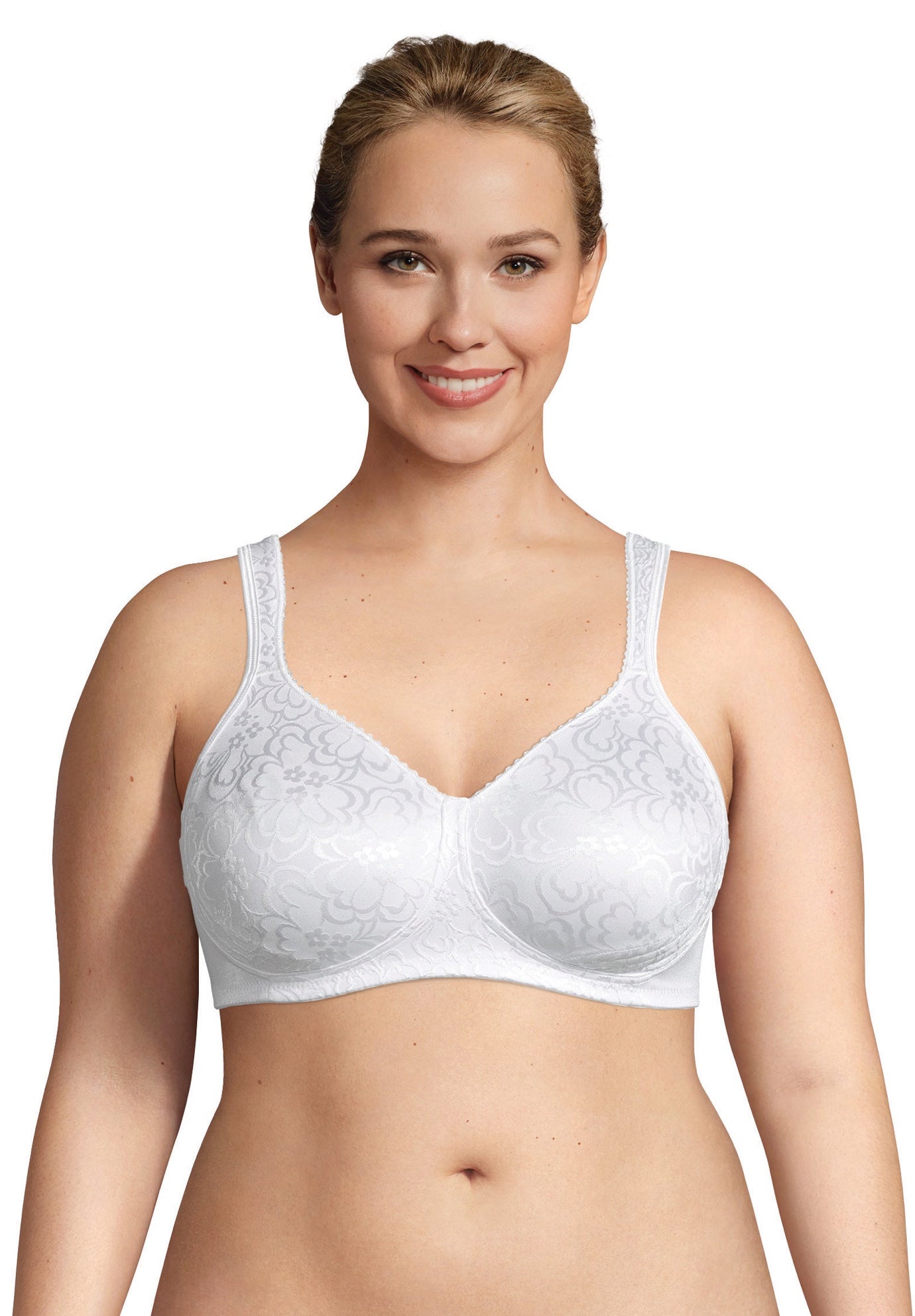 Playtex Secrets Balconette Bra, Full-Coverage Wireless T-Shirt Bra,  Balconette Wirefree Full-Figure T-Shirt Bra, Black, 44DDD at  Women's  Clothing store