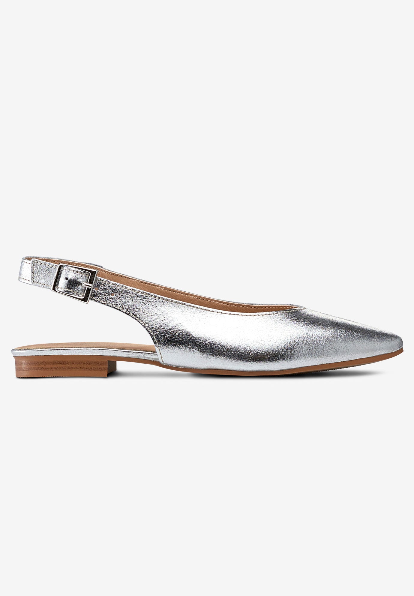 slingback flats round toe