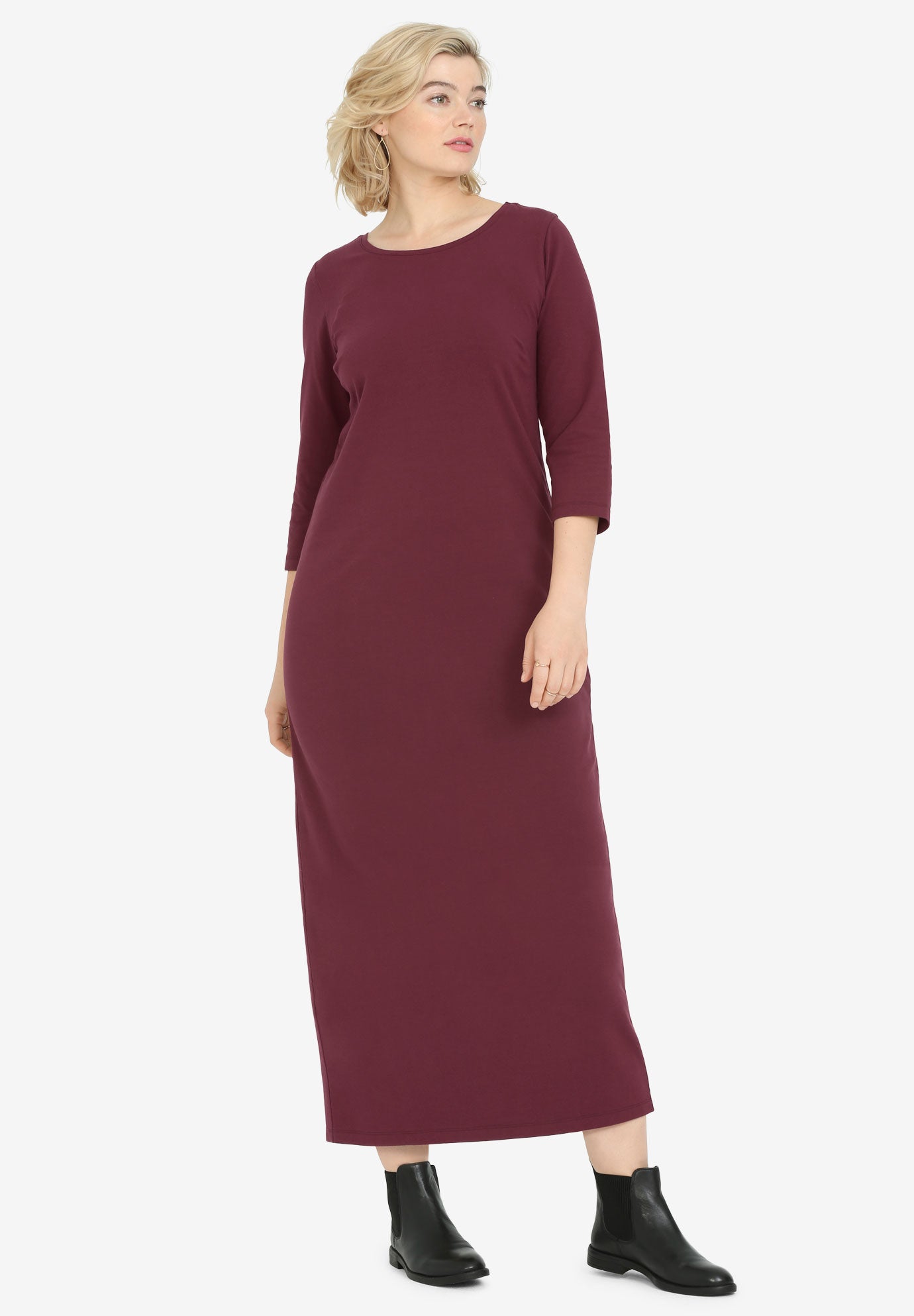 casual knit maxi dress