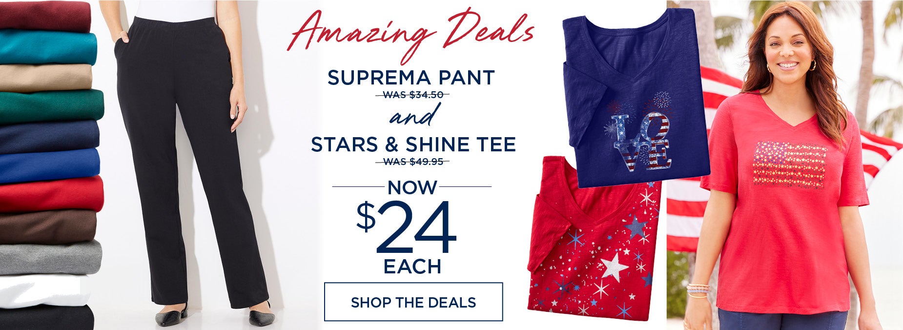 SHOP THE AMAZING DEAL ON THE SUPREMA PANT AND STARS & SHINE TEE NOW