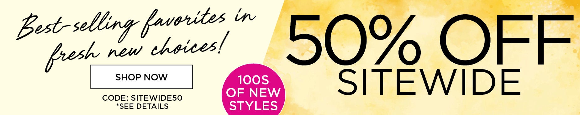 GET 50% OFF SITEWIDE! USE CODE SITEWIDE50