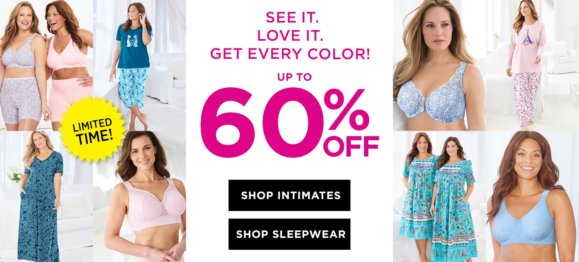 SHOP INTIMATES AND SLEEPWEAR