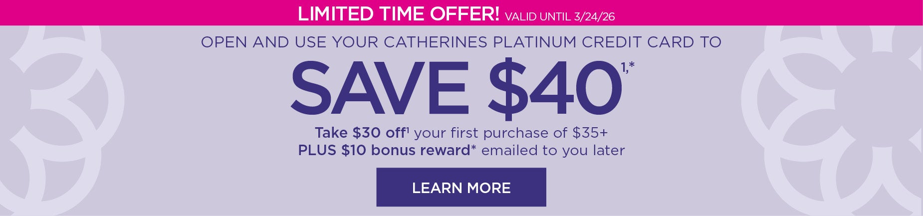 SAVE $40 when you oen and use 