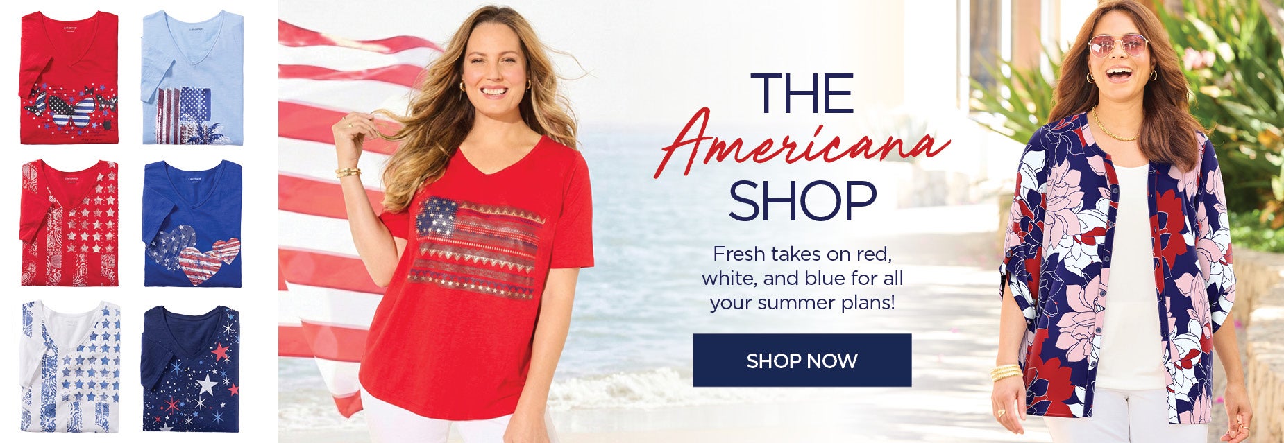 THE AMERICANA SHOP: FRESH TAKES ON RED, WHITE and BLUE FOR ALL YOUR SUMMER PLANS!