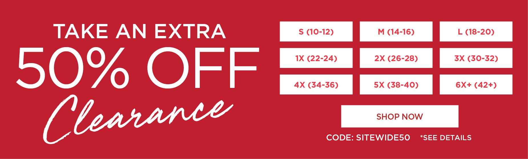 EXTRA 60% OFF CLEARANCE