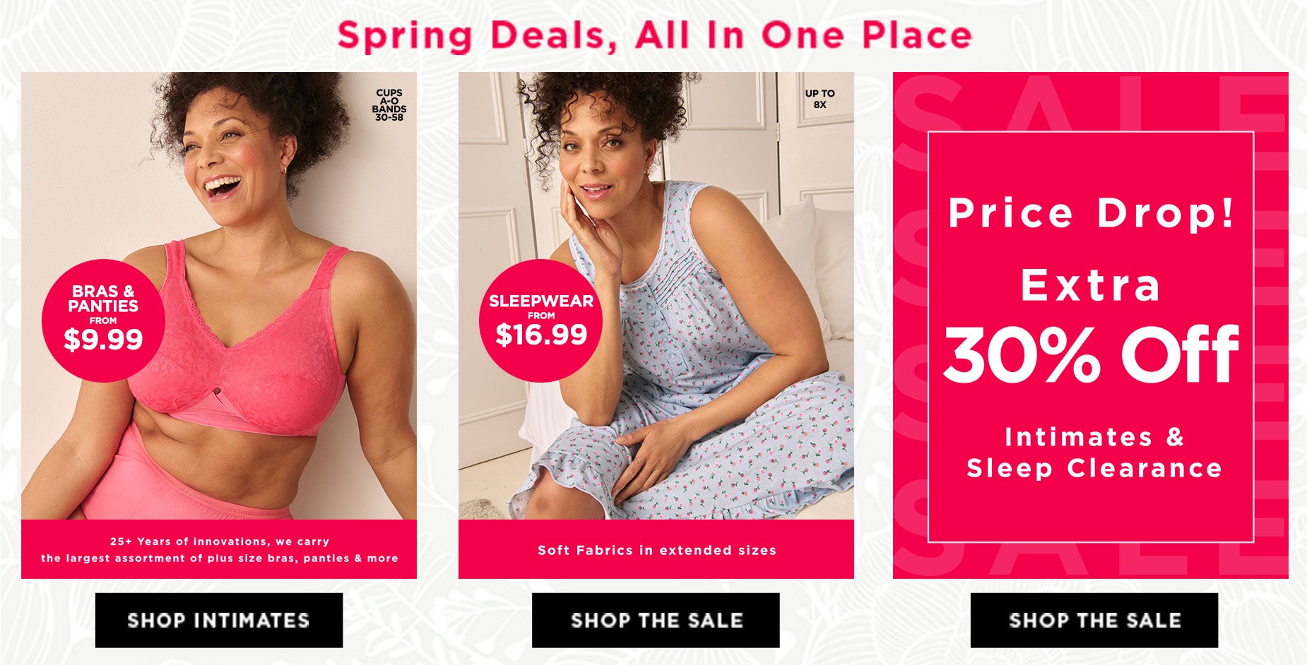 Spring deals on sleep and intimates, all in one place