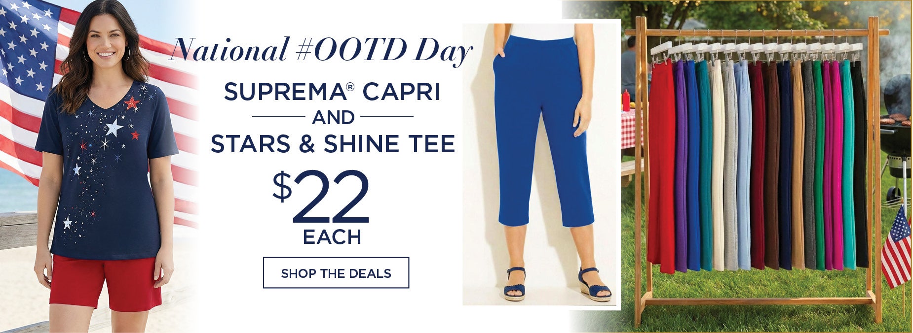 National #OOTD day. Supream Capri and Stars and Shine Tee now only $22 each.