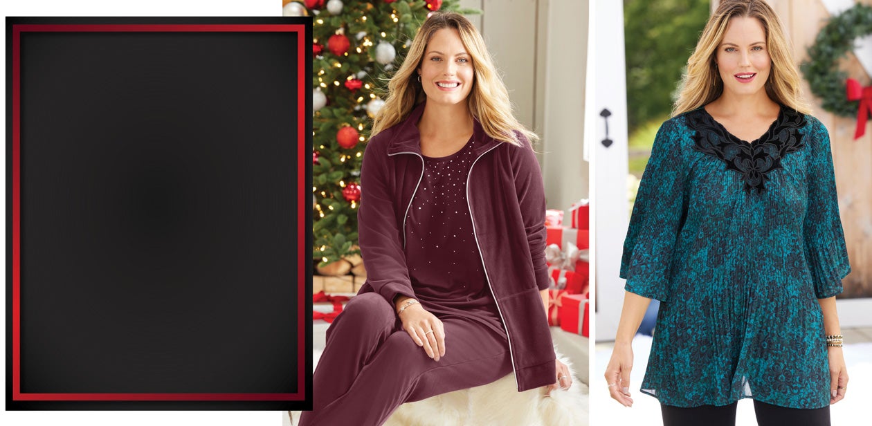Various women wearing fashionable velour and velvet activewear
