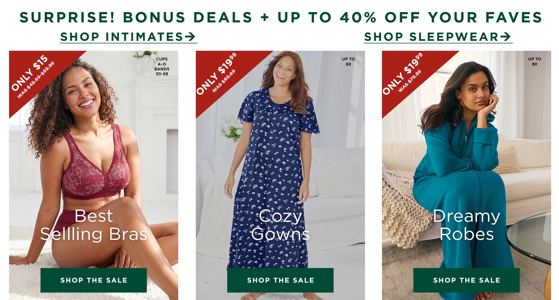 SURPRISE! BONUS DEAL + UP TO 40% OFF YOOUR FAVES