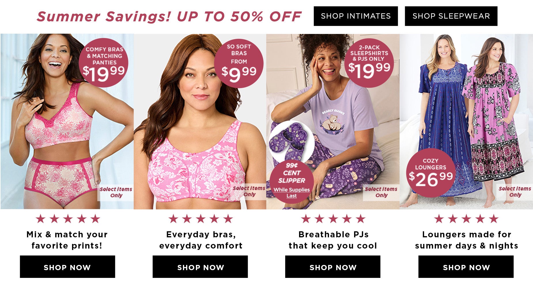 Summer Savings Up To 50% OFF