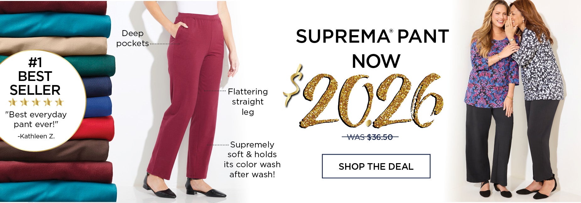 SHOP THE #1 BEST SELLER SUPREMA PANT NOW ONLY $20.26