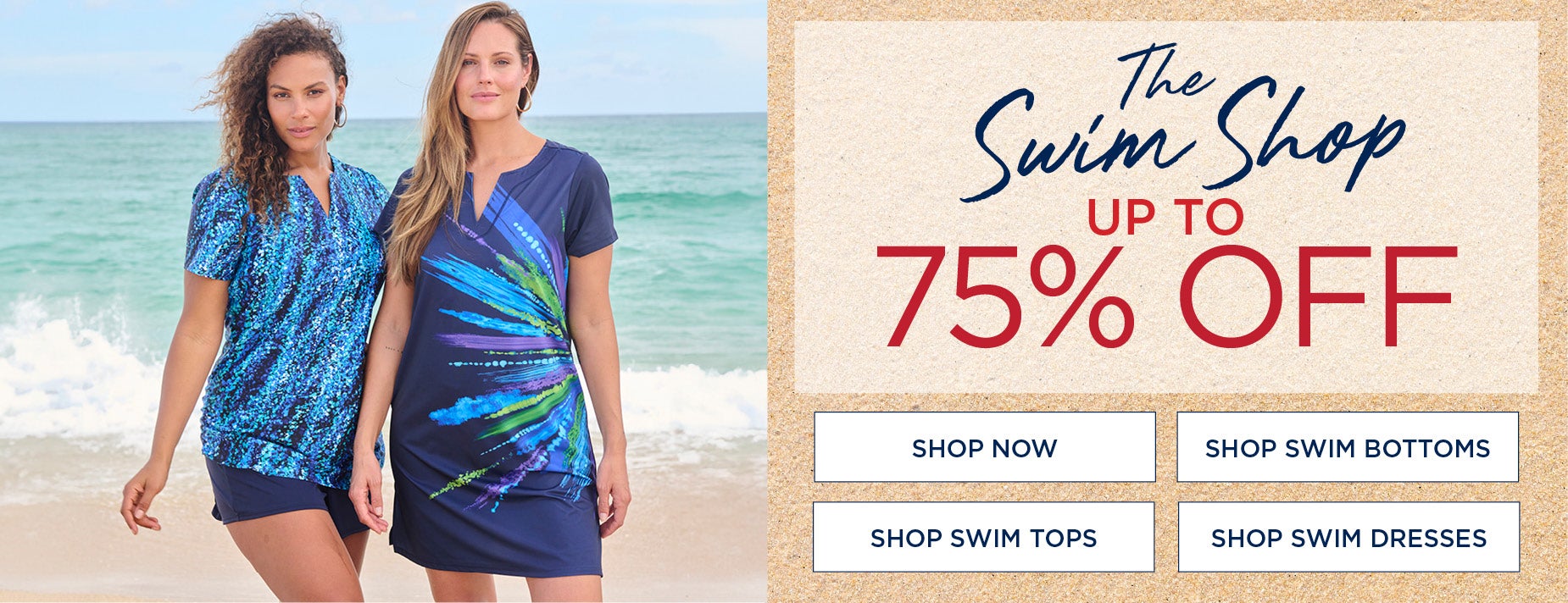 PLUS UP TO 75% OFF SWIM