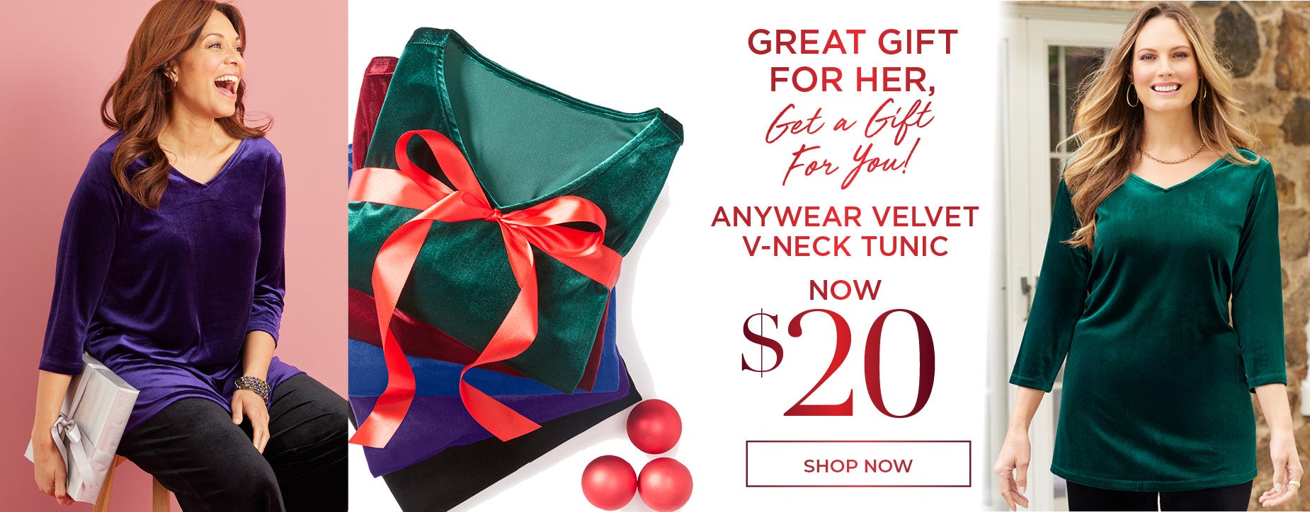 SHOP THE ANYWEAR VELVET V-NECK TUNIC