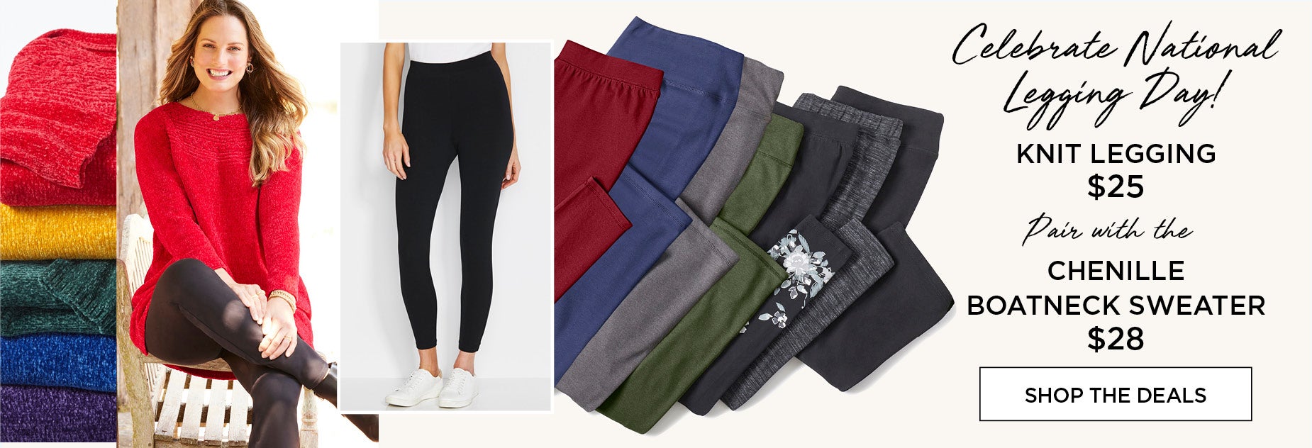 Celebrate National Legging Day with the Knit Legging now only $25.