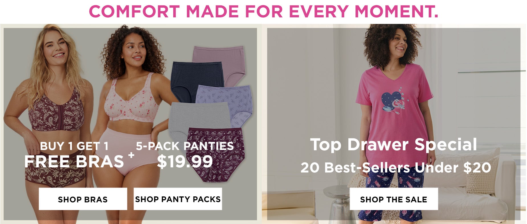 SHOP THE INTIMATES AND SLEEP ESSENTIALS SALE