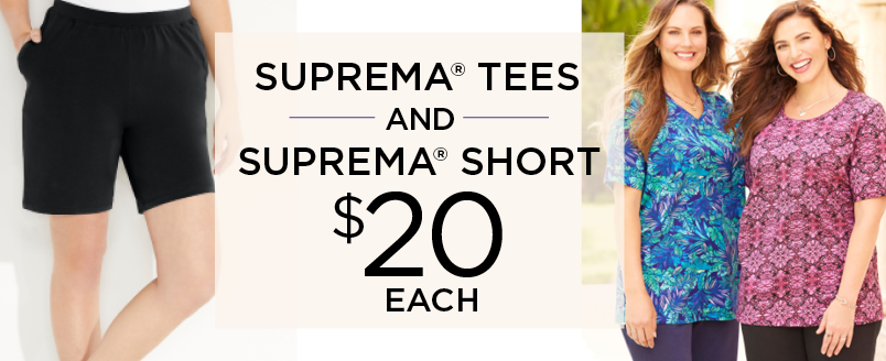AMAZING DEALS: $20 SUPREMA SHORT + $20 SUPREMA TEES