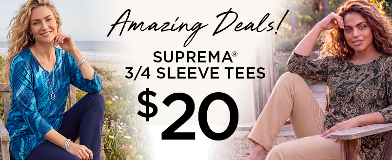 AMAZING DEALS! $20 SUPREMA 3/4 SLEEVE TEES