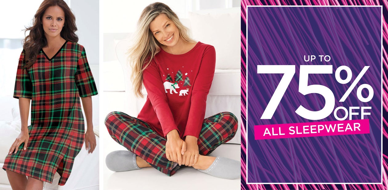 ALL SLEEPWEAR up to 75% OFF