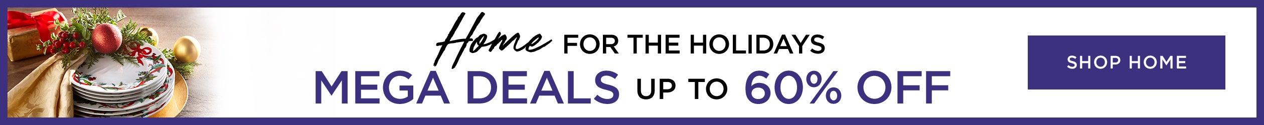 Home for the Holidays! MEGA DEALS up to 60% OFF! - SHOP HOME