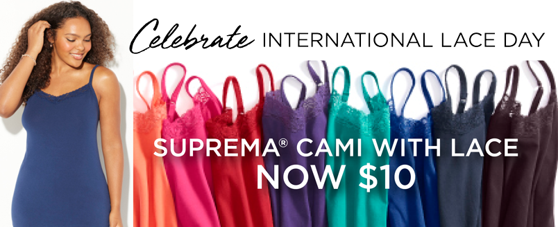 AMAZING DEAL $10 SUPREMA CAMI WITH LACE