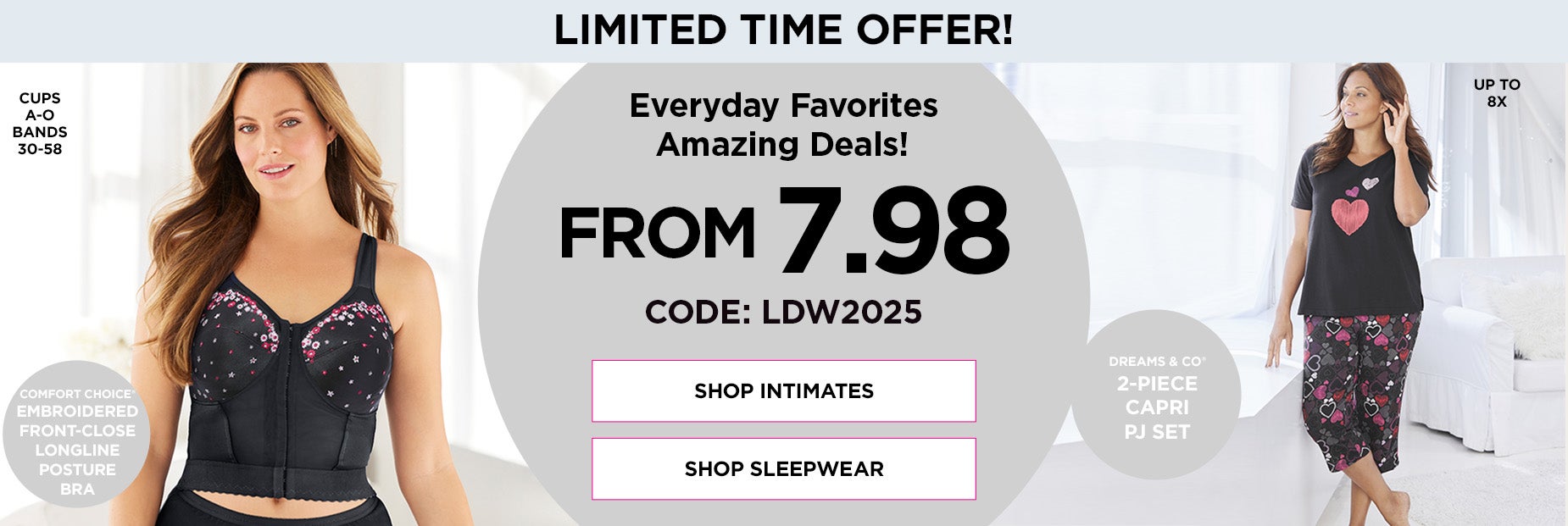 UP TO 80% OFF SLEEP AND INTIMATES