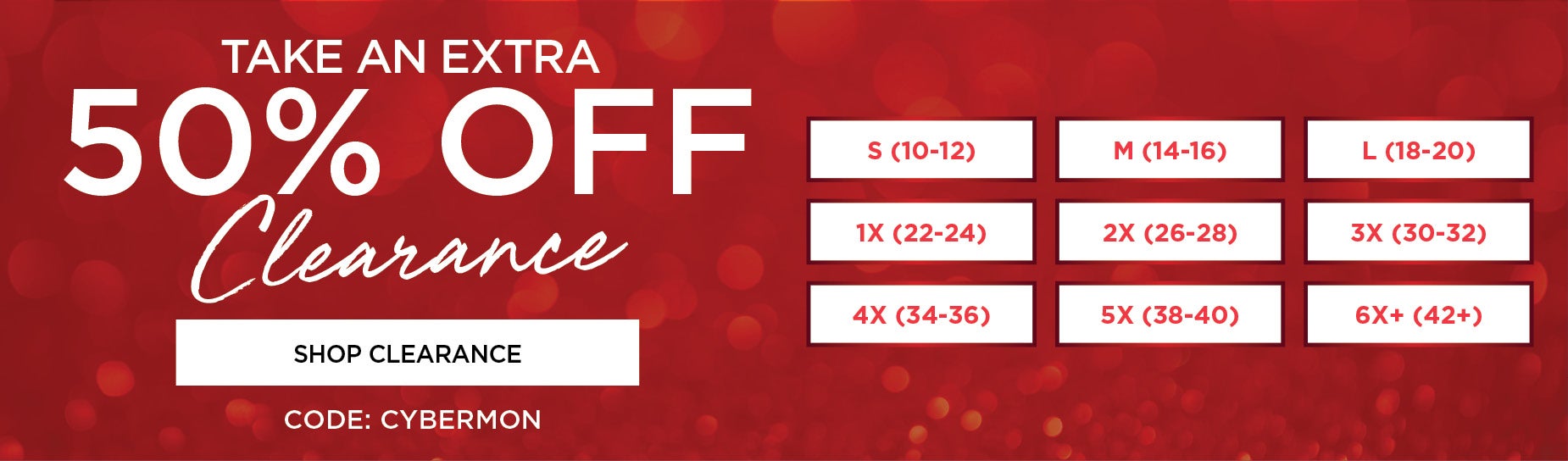 EXTRA 50% OFF CLEARANCE WITH CODE CYBERMON