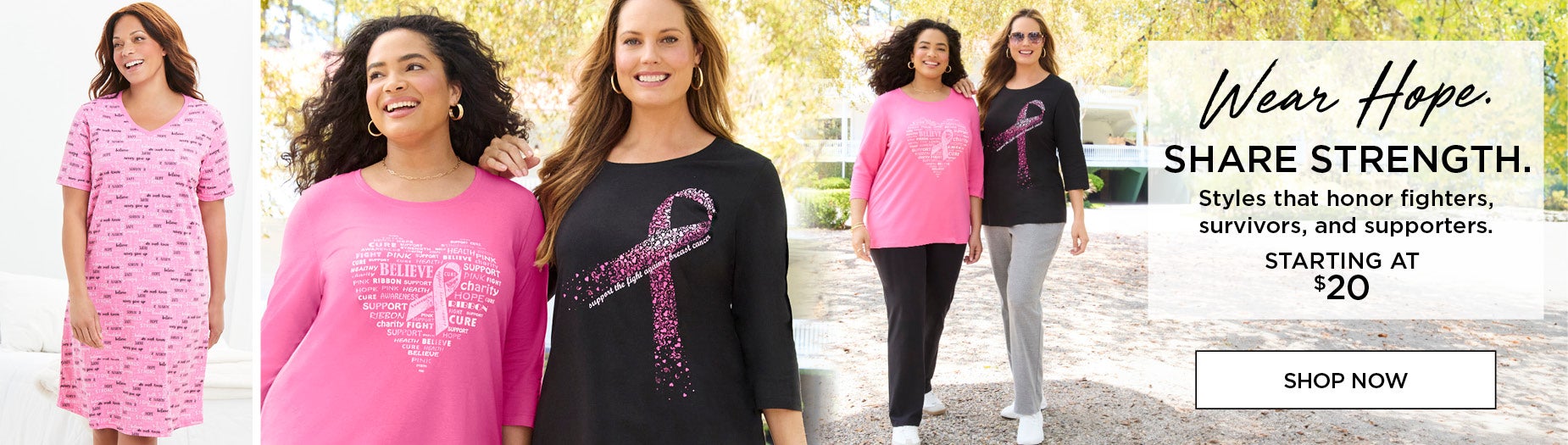 Honor fighters, survivors, and supporters. Shop Breat Cancer Awareness!