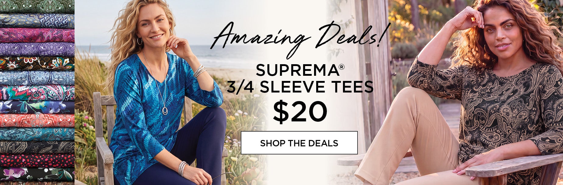 Amazing Deal! SUPREMA 3/4 SLEEVE TEES NOW $20