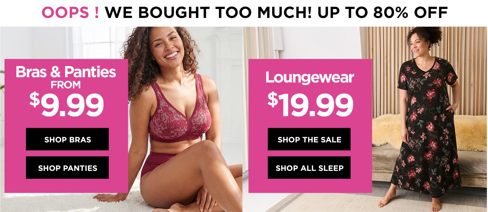 OOPS WE BOUGHT TOO MUCH: UP TO 80% OFF