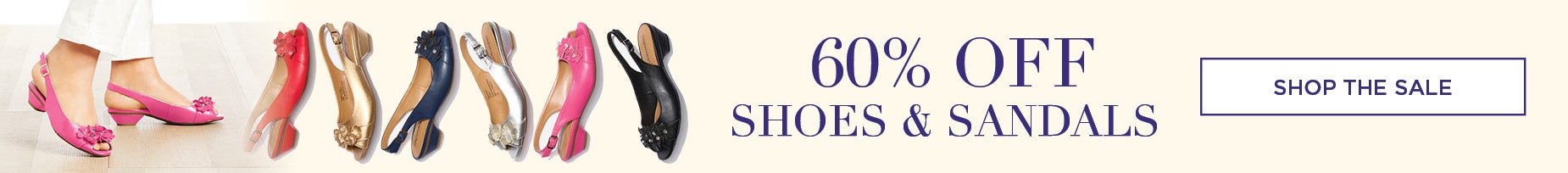 60% OFF SHOES AND SANDALS