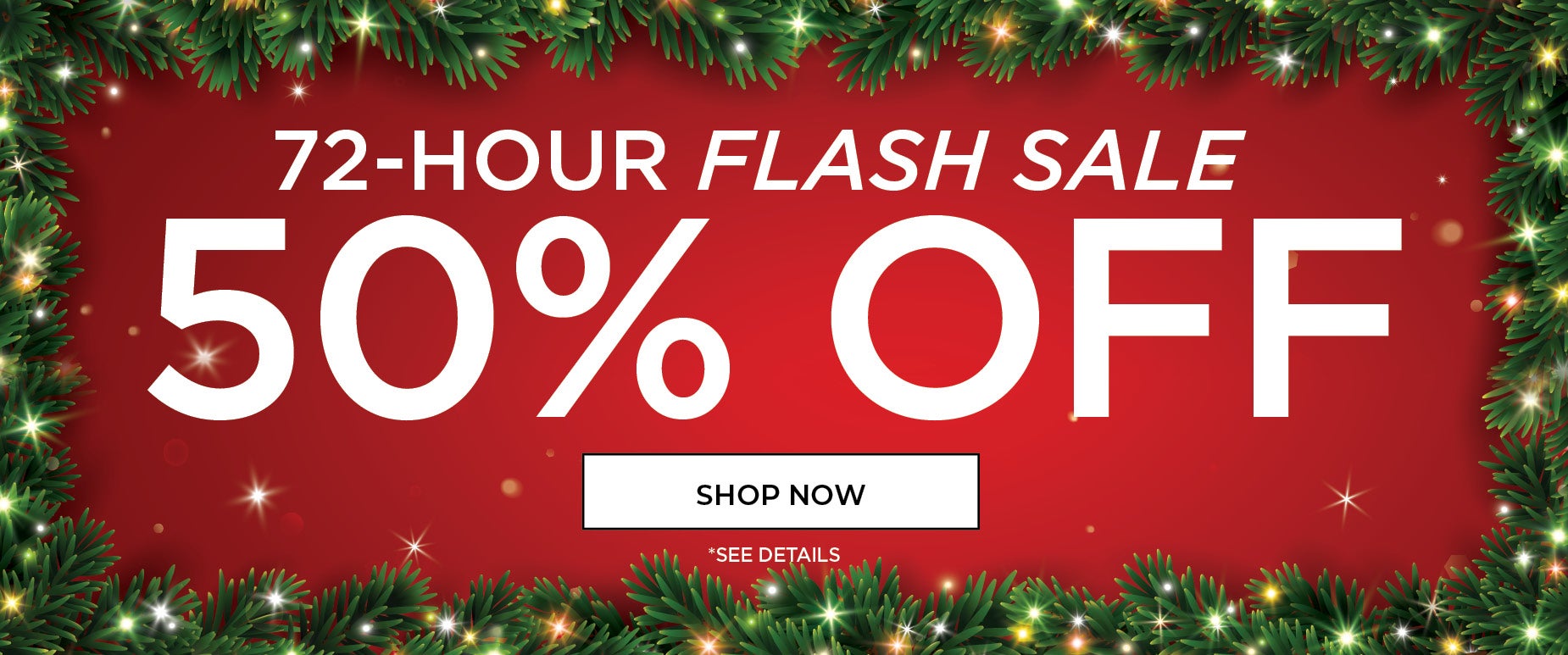 72 HOUR FLASH SALE! 50% OFF