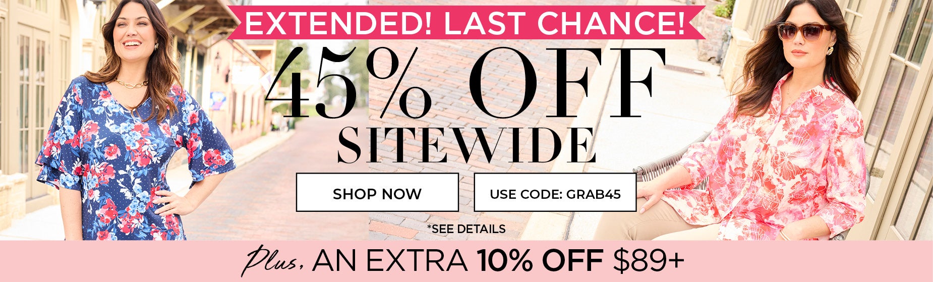 45% OFF TODAY ONLY WITH CODE: GRAB45