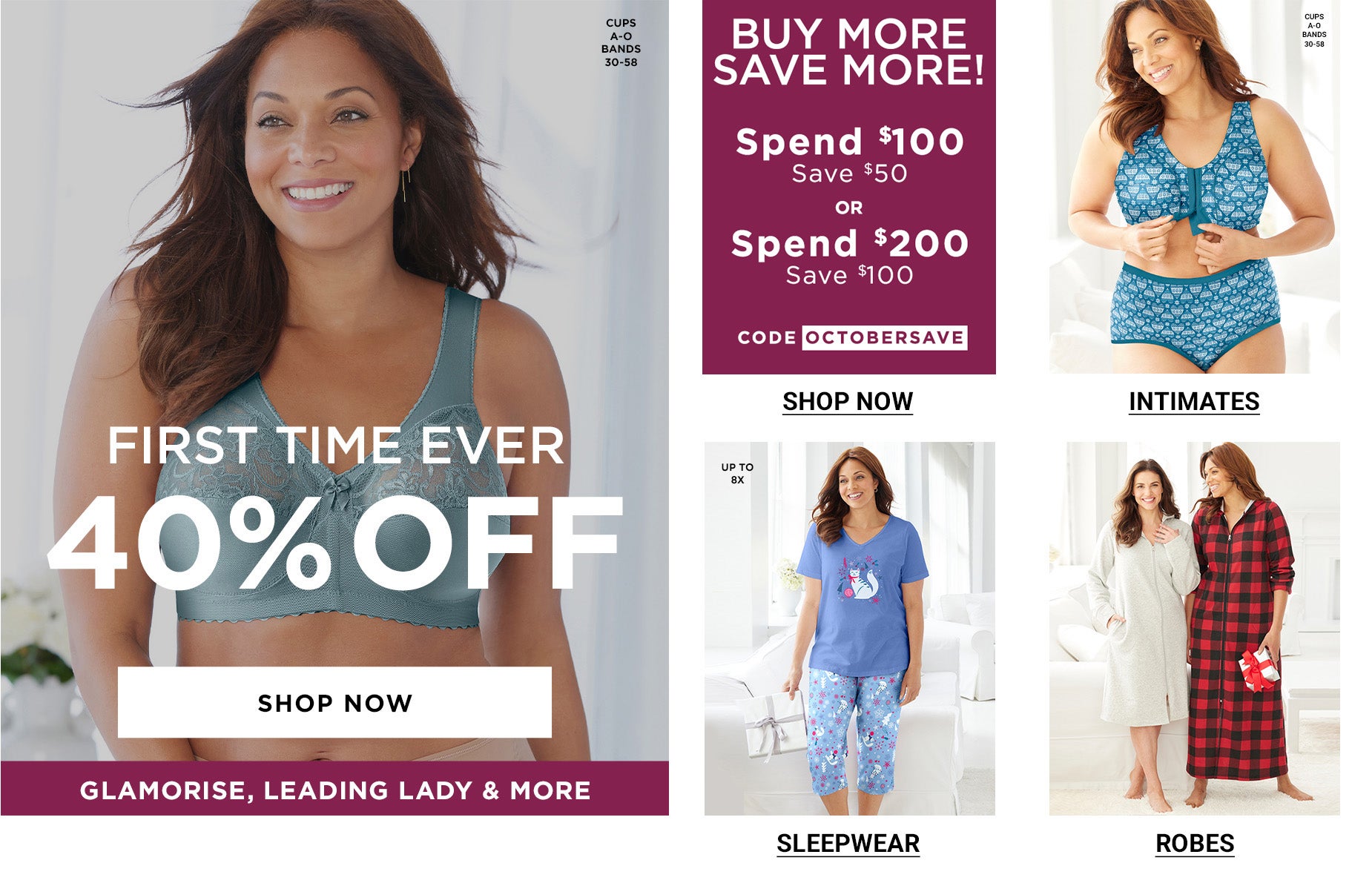 SHOP INTIMATES AND SLEEPWEAR